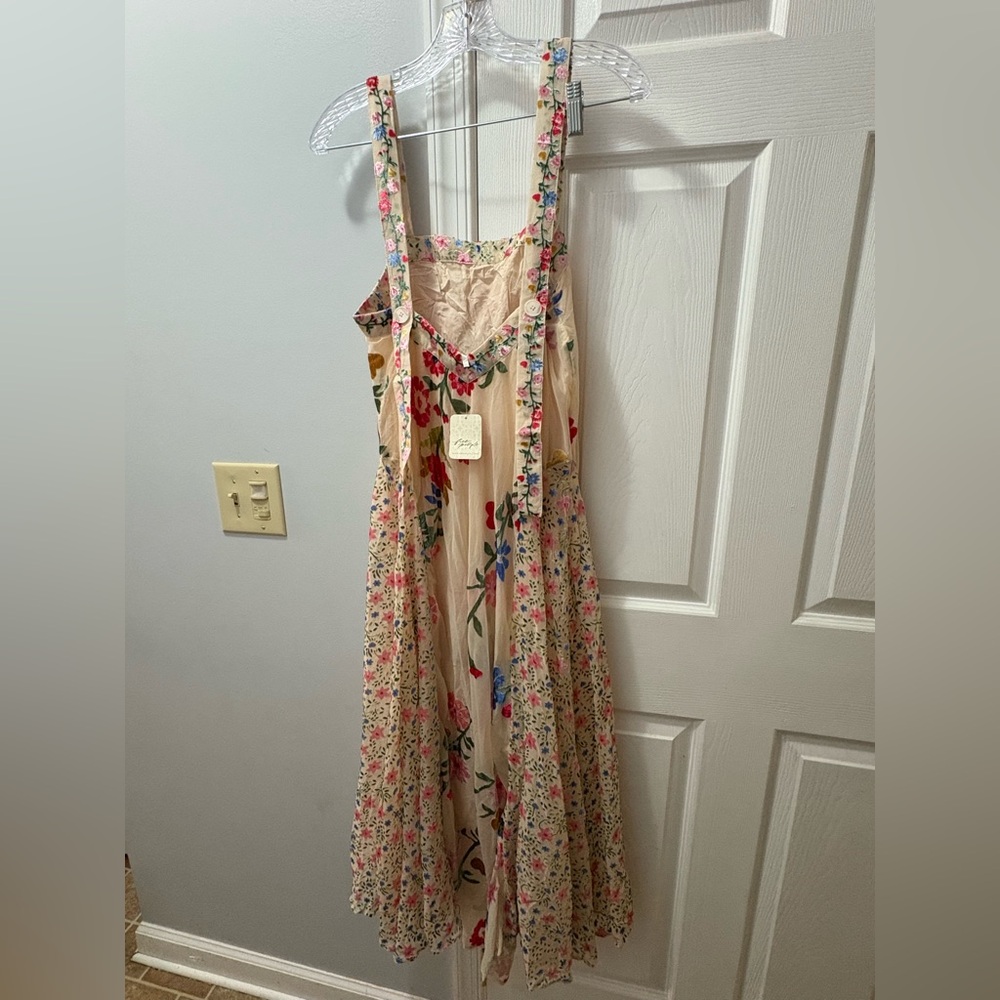 FREE PEOPLE Falling Petals Velvet Maxi Dress XS NWT - Picture 2 of 5